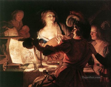 『放蕩息子』 1623年 夜のキャンドルライト ジェラルド・ファン・ホンホルスト Oil Paintings